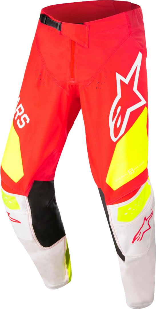 ALPINESTAR Unisex Techstar Pants, Red Fluo-White-Yellow Fluo, 34 von Alpinestars