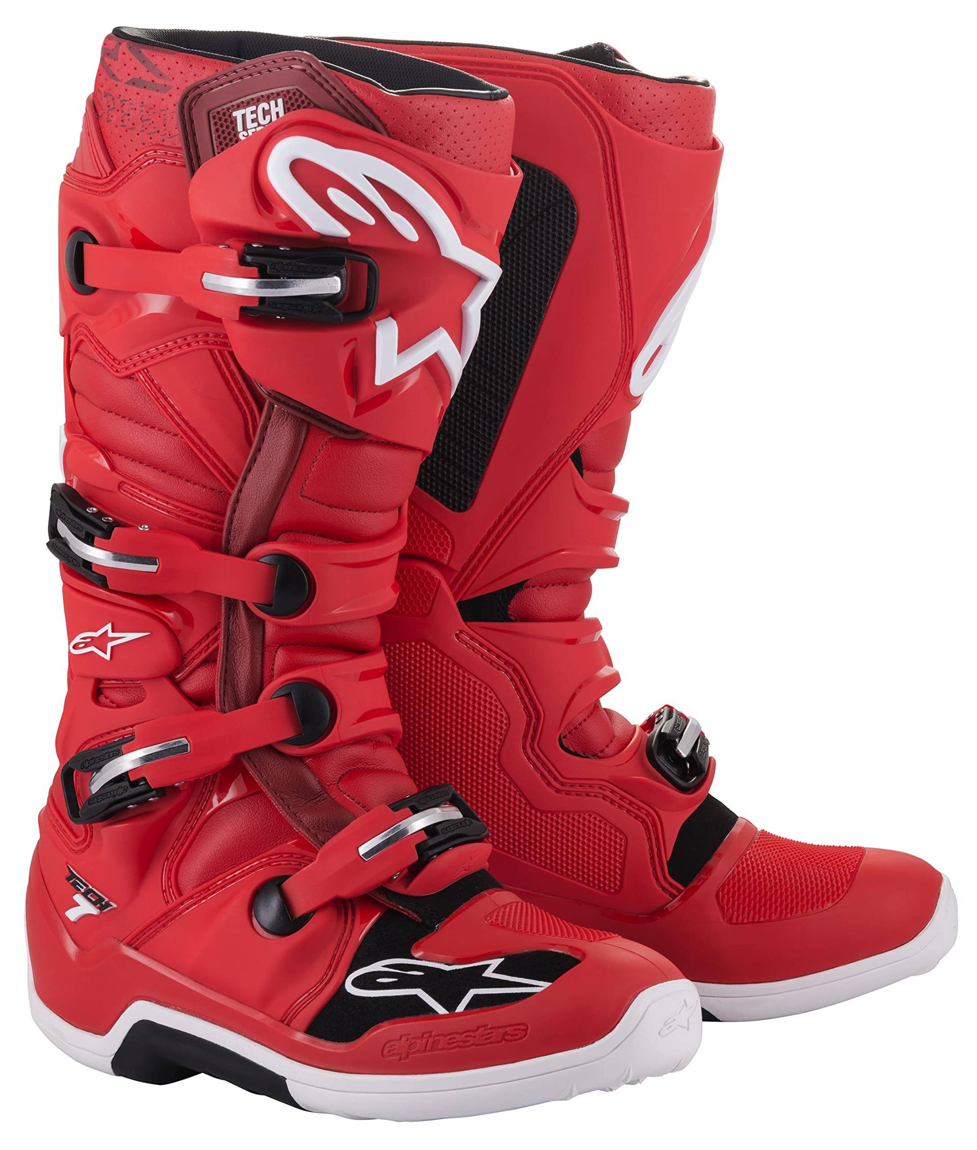 Alpinestars 2012014-1366-8 Unisex-Erwachsene Tech 7 Stiefel, Schwarz/Rot/Grün, Größe 08 (Multi, Einheitsgröße) von Alpinestars