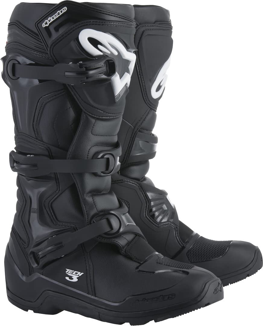 Alpinestars 2013118-10-10 Herren Tech 3 Enduro Motocross Stiefel, Schwarz, 43 von Alpinestars