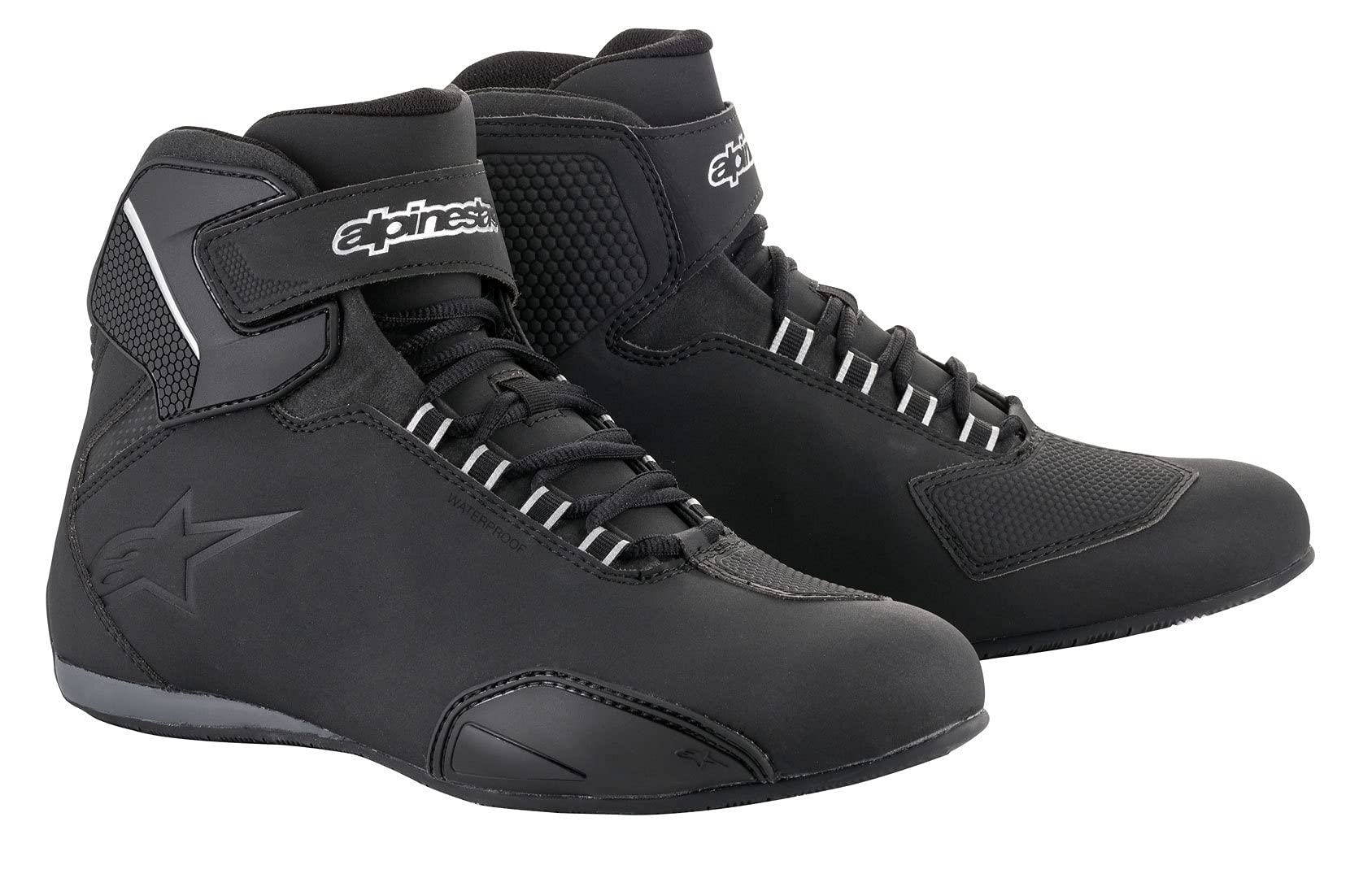 Alpinestars 2544519-10-10 Sektor Wasserfeste Motorradschuhe, Schwarz, 43 EU von Alpinestars