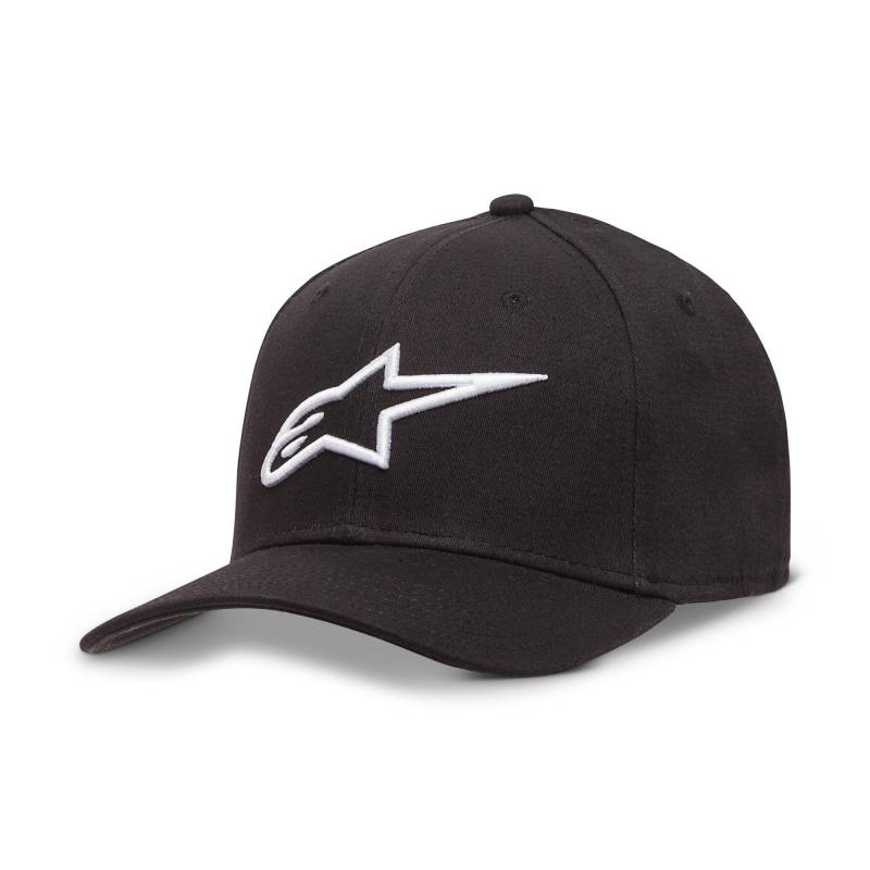 Alpinestars Ageless Curve - Unisex Baseball Cap, Kappe für Herren und Damen, Sportkappe rundum geschlossen, Schwarz/Weiß, S/M von Alpinestars