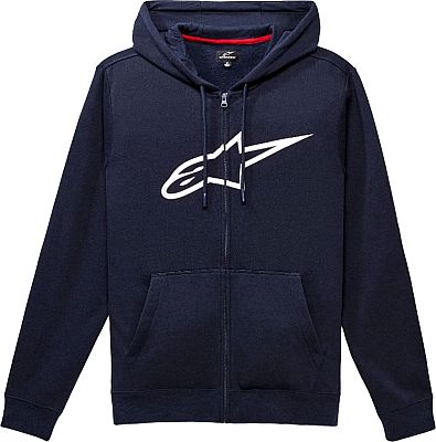 Alpinestars Ageless Zip V3, Kapuzenjacke - Dunkelblau/Weiß - XXL von Alpinestars