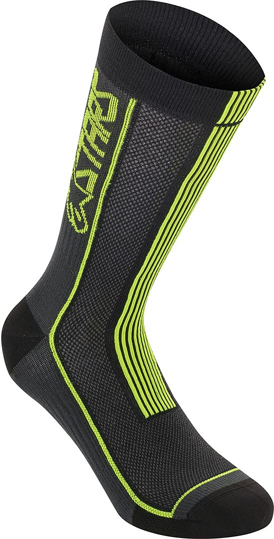 Alpinestars Alpinestar Unisex Sommersocken 22 Bekleidung, Schwarz/Acid Yellow, M von Alpinestars