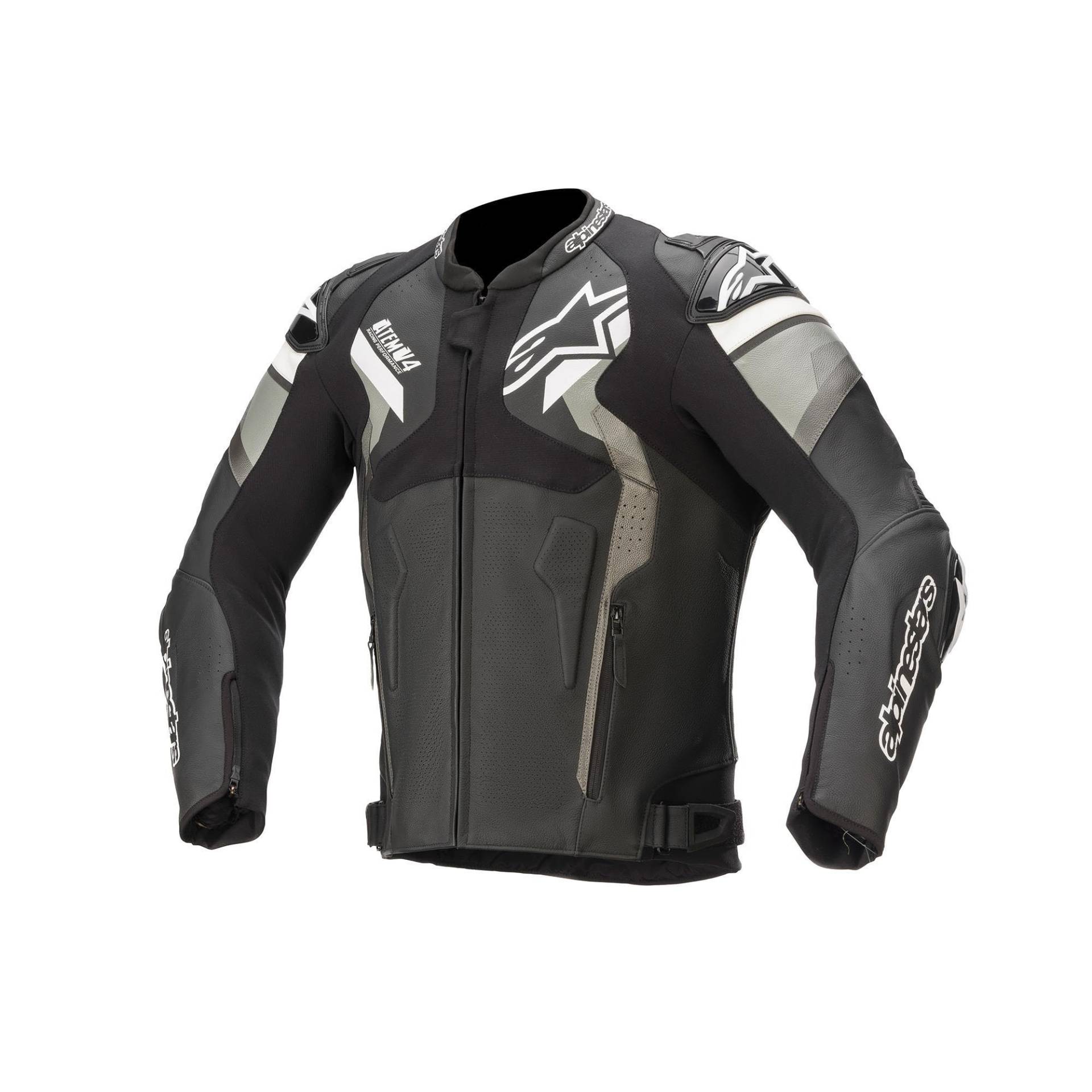 Alpinestars Atem V4 Leather Jacket Black/Grey/White von Alpinestars