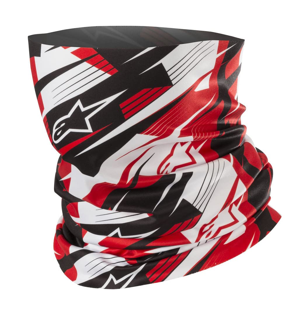 Alpinestars Blurred Neckwarmer,Schwarz / Rot,Einheitsgröße von Alpinestars