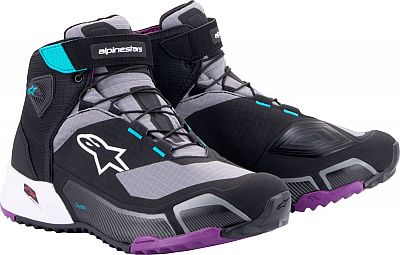 Alpinestars CR-X, Schuhe Drystar Damen - Schwarz/Grau/Türkis/Lila - 10 US von Alpinestars