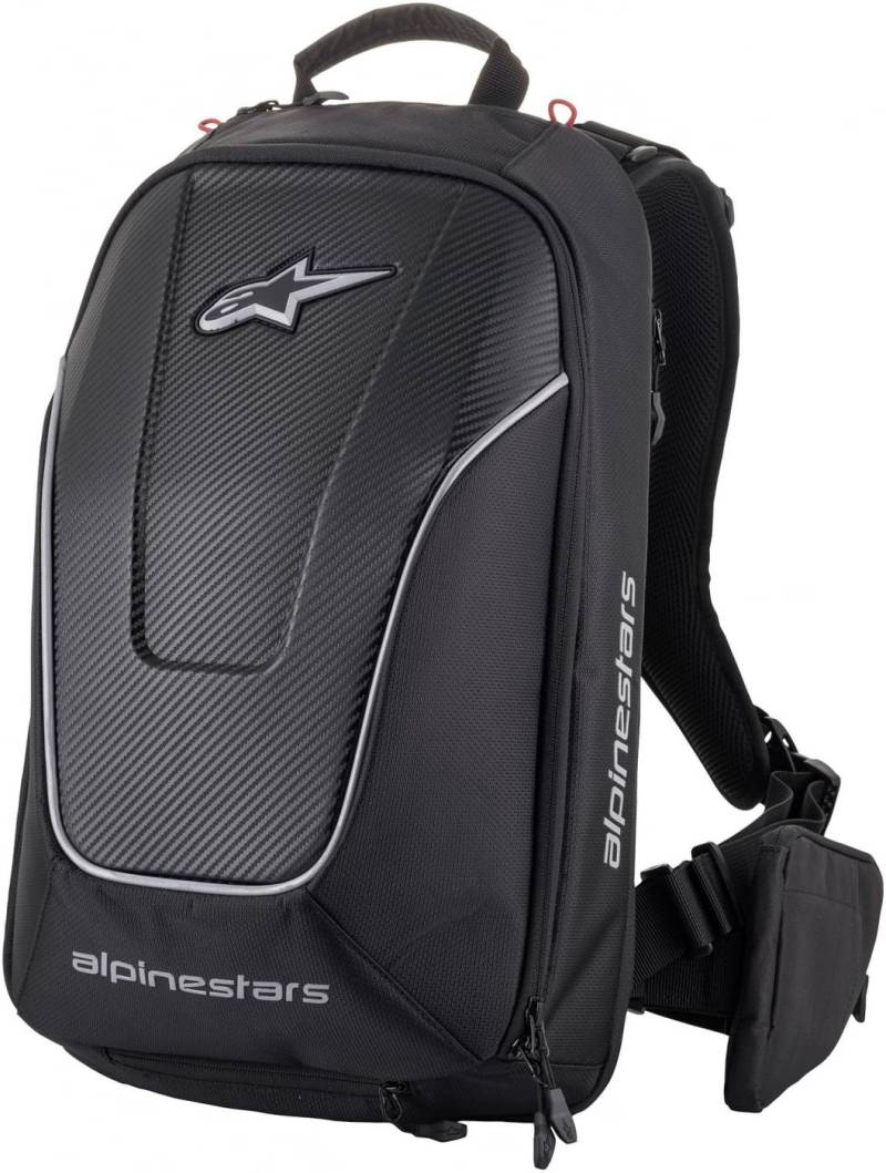 Alpinestars Charger Pro Backpack Motorradrucksäcke für Herren Motorradzubehör Reiserucksäcke Motorradhelm-Tasche Motorradfahrer Laptop-Fach Schwarz von Alpinestars