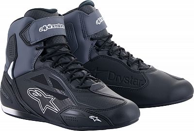 Alpinestars Faster 3, Schuhe Drystar - Schwarz/Dunkelgrau - 7 von Alpinestars