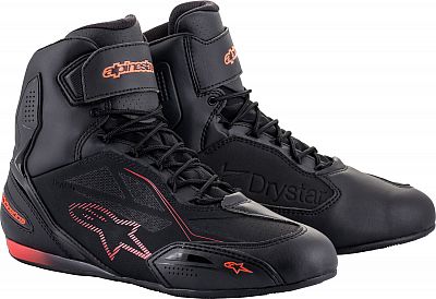 Alpinestars Faster 3, Schuhe Drystar - Schwarz/Neon-Rot - 9 US von Alpinestars