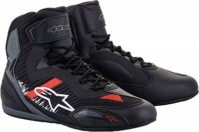 Alpinestars Faster 3 Rideknit, Schuhe - Schwarz/Grau/Hellrot - 10 von Alpinestars