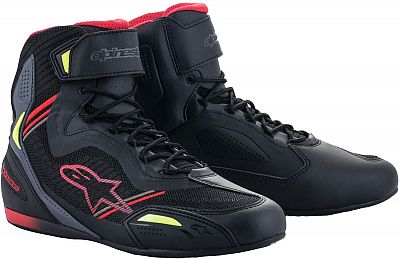 Alpinestars Faster 3 Rideknit 2022, Schuhe - Schwarz/Rot/Neon-Gelb - 12 US von Alpinestars