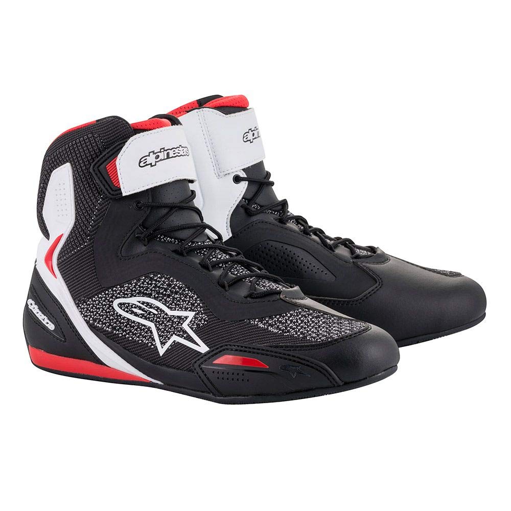 Alpinestars Faster-3 Rideknit Shoes Black White Red, Schwarz/Weiß/Rot, 46 von Alpinestars