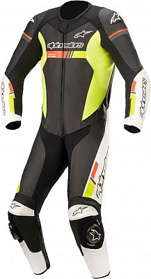 Alpinestars GP Force Chaser, Lederkombi 1tlg. - Schwarz/Weiß/Neon-Rot/Neon-Gelb - 50 von Alpinestars