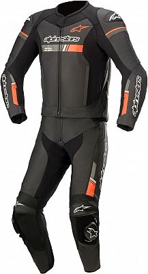 Alpinestars GP Force Chaser, Lederkombi 2tlg. - Schwarz/Neon-Rot - 48 von Alpinestars