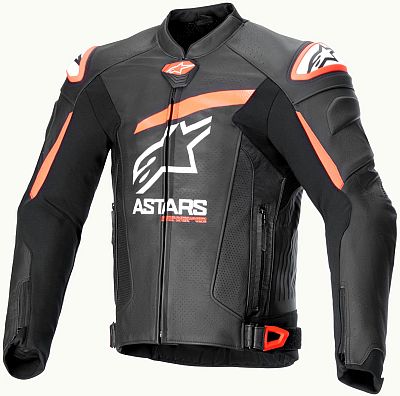 Alpinestars GP Plus R V4 Airflow, Lederjacke perforiert - Schwarz/Neon-Rot/Weiß - 50 von Alpinestars