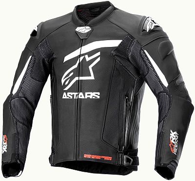 Alpinestars GP Plus R V4 Rideknit, Lederjacke perforiert - Schwarz/Weiß - 48 von Alpinestars