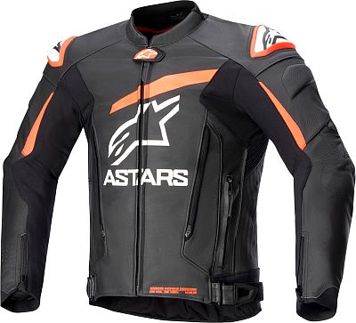 Alpinestars GP Plus V4, Lederjacke - Schwarz/Neon-Rot/Weiß - 54 von Alpinestars