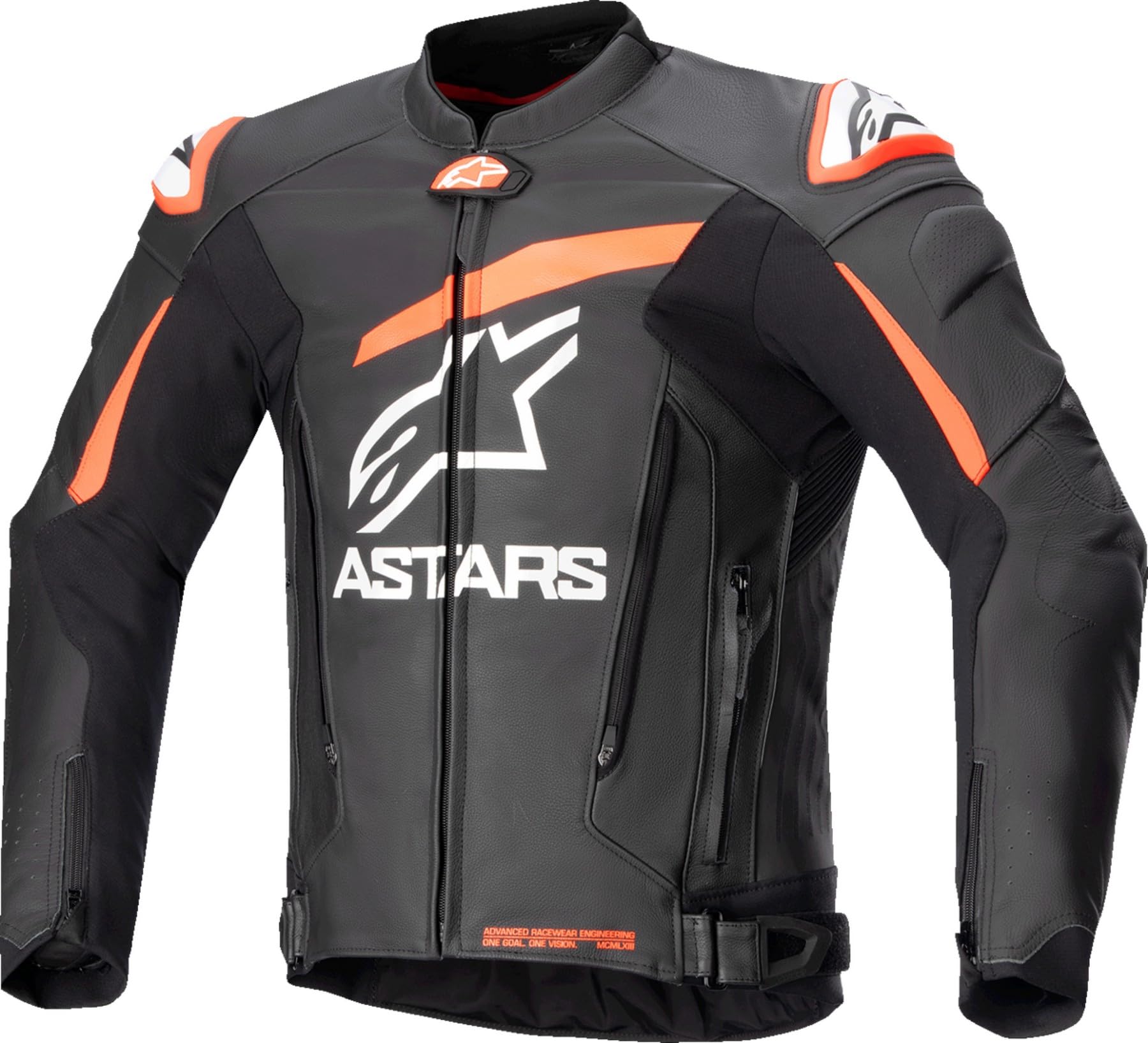 Alpinestars GP Plus V4 Motorrad Lederjacke (Black/Red/White,54) von Alpinestars