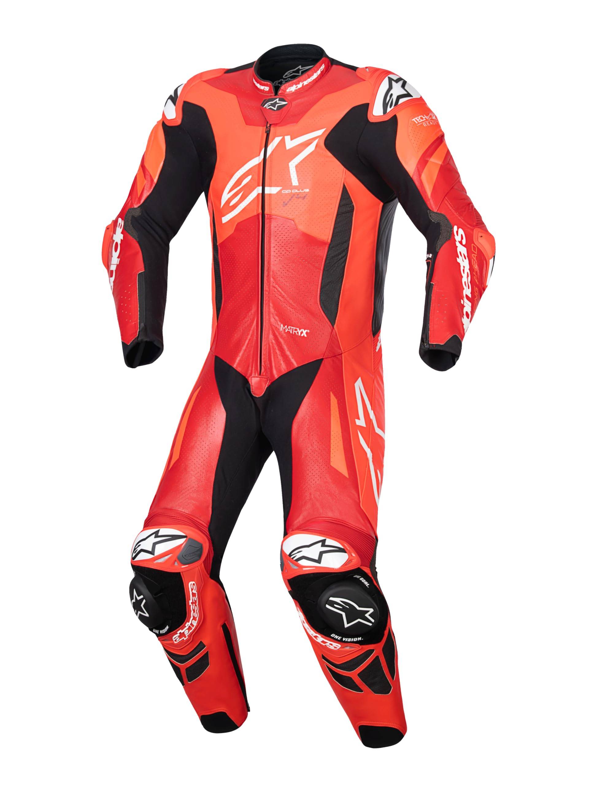 Alpinestars GP-Plus V4 Sprint Tech Air-kompatibel 1PC Einteiler Racing Anzug, RED FLUO MID RED WHITE, 56 von Alpinestars