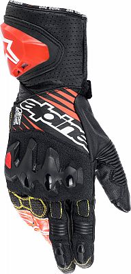 Alpinestars GP Tech V2, Handschuhe - Schwarz/Weiß/Neon-Rot - M von Alpinestars