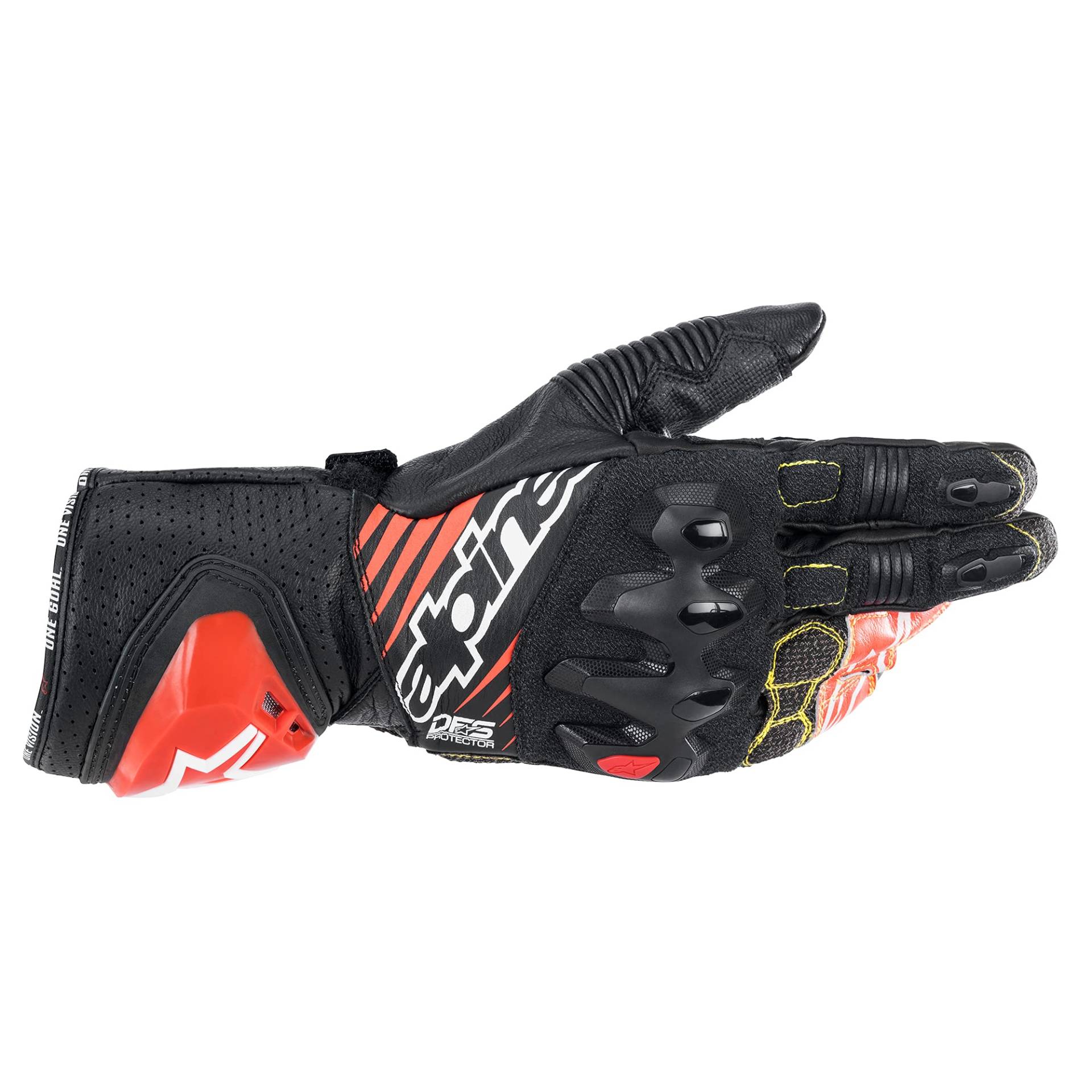 Alpinestars GP Tech V2 Motorrad Handschuh Schwarz/Weiß/Rot M von Alpinestars