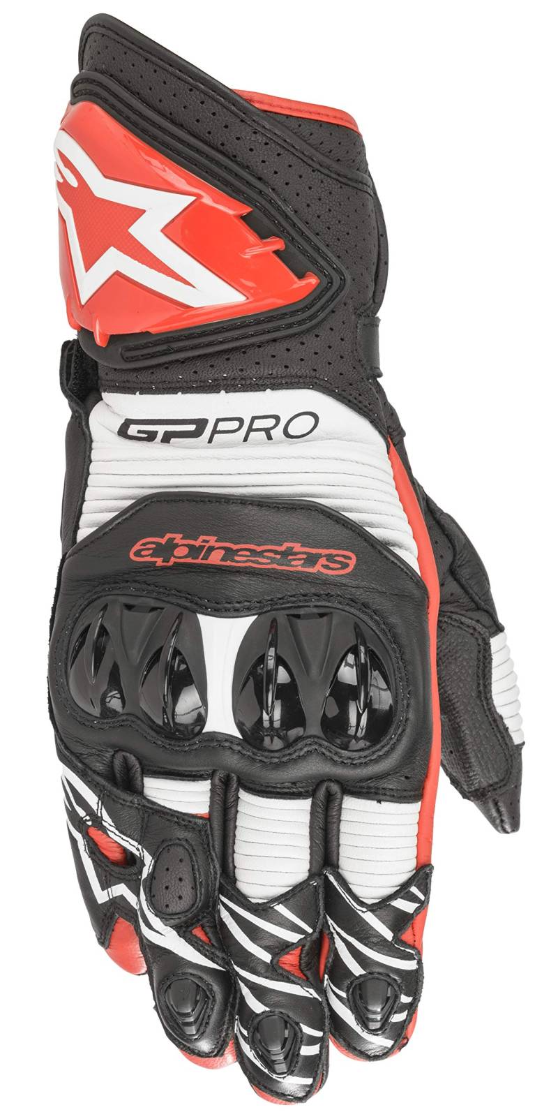 Alpinestars Gp Pro R3 Gloves Black White Bright Red, Schwarz/Weiß/Rot, XXL von Alpinestars