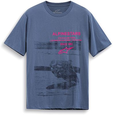 Alpinestars Granpremo CSF, T-Shirt - Blau/Dunkelblau/Pink - XL von Alpinestars