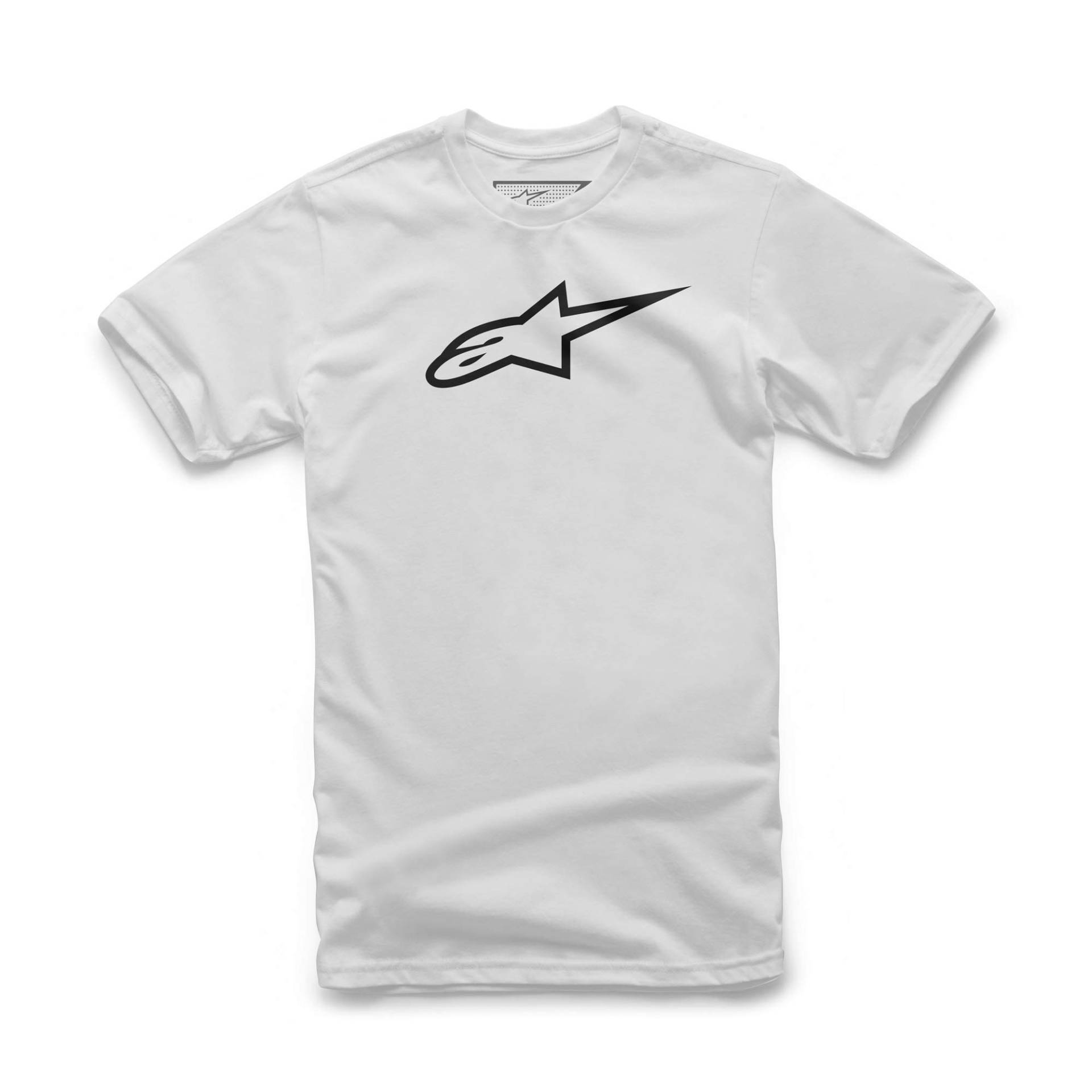 Alpinestars – Herren-Kurzarm-T-Shirt mit Rundhalsausschnitt, Weiß/Schwarz, Größe L von Alpinestars