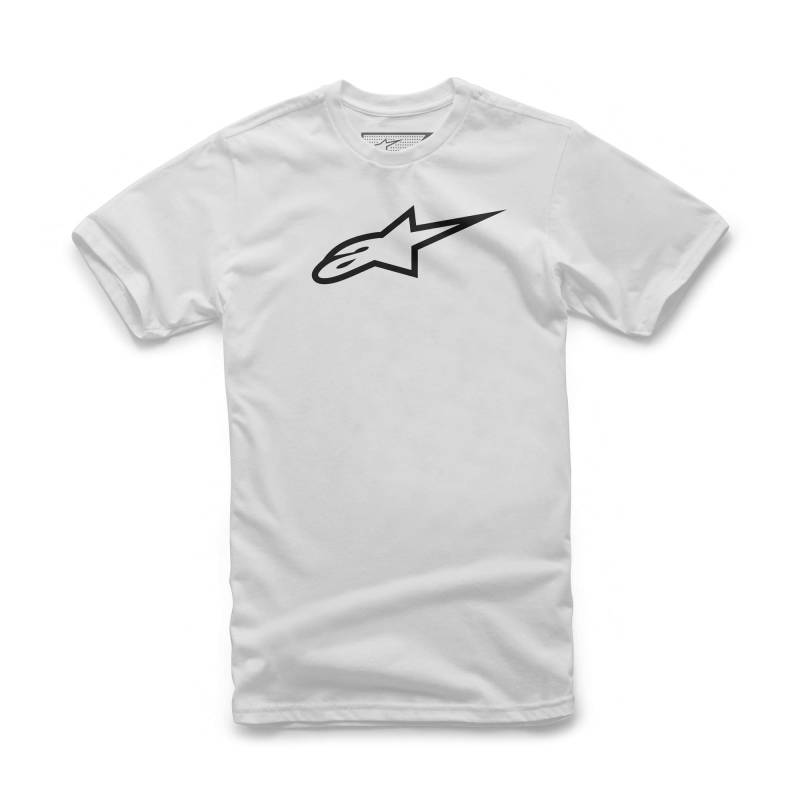 Alpinestars – Herren-Kurzarm-T-Shirt mit Rundhalsausschnitt, Weiß/Schwarz, Größe L von Alpinestars