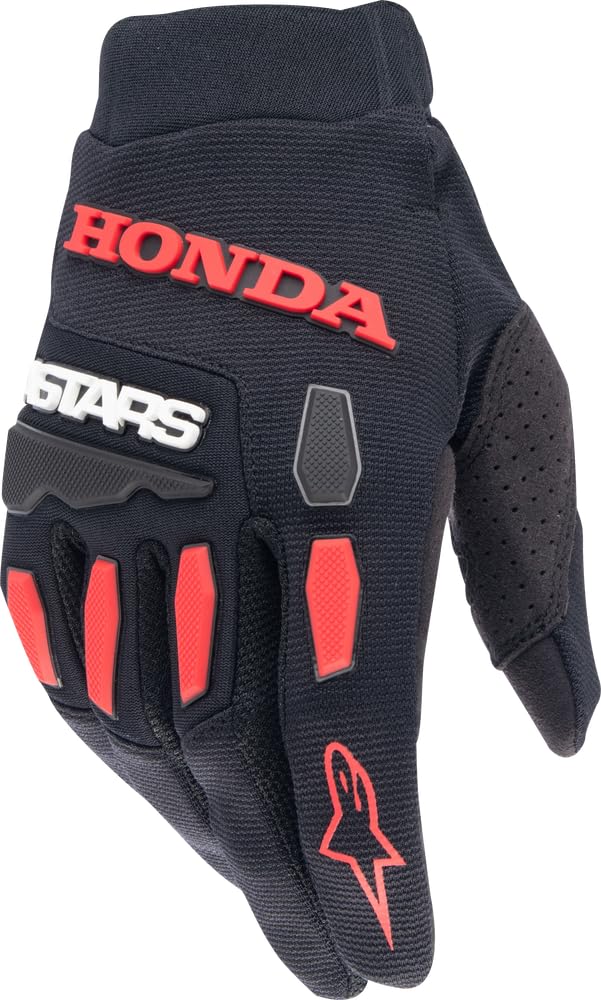 Alpinestars Honda Full Bore Motocross Handschuhe (Black/Red,XL) von Alpinestars