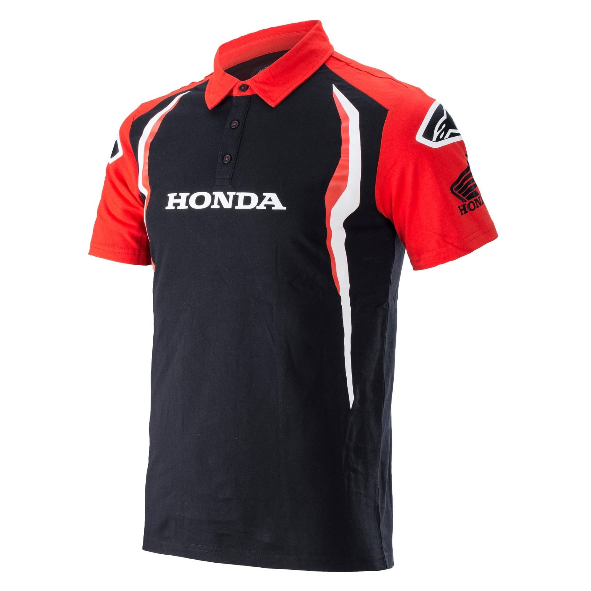 Alpinestars Honda Polo Shirt (Black/Red,XXL) von Alpinestars