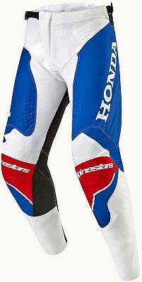 Alpinestars Honda Racer Iconic, Textilhose - Weiß/Hellblau/Hellrot/Schwarz - 38 von Alpinestars