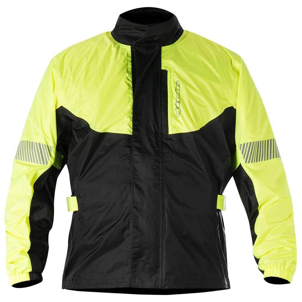 Alpinestars Hurricane Regenjacke Motorradüberzug Herren Regenjacke Motorrad-Regenüberzugsjacke Wasserdicht Atmungsaktiv Wanderjacke Leichte Windjacke Gelb/Schwarz XS (1er stück) von Alpinestars