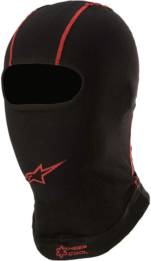 Alpinestars KX V2 Sturmhaube, Balaclava, Schwarz Rot, Gesichtshaube für Damen & Herren, Sturmhaube für Outdoorsports, Radfahren, Motorrad, Fahren, Einheitsgröße von Alpinestars