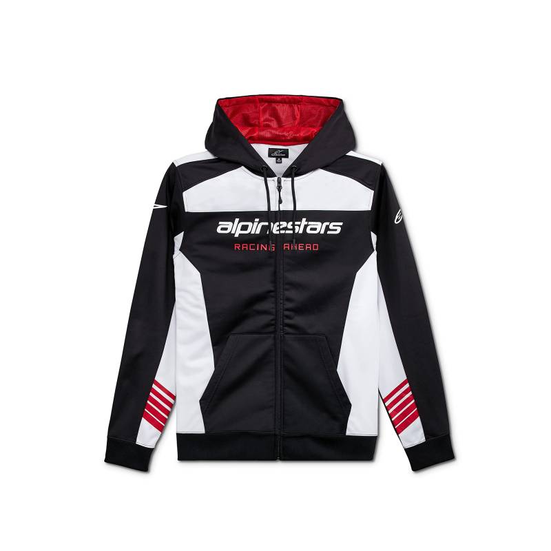 Alpinestars Sessions LXE Fleece Hoodie, Kapuzenjacke, Schwarz/Weiß, L von Alpinestars