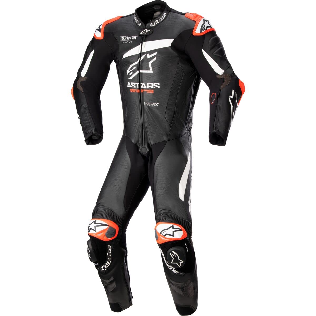 Alpinestars Lederkombi GP Plus V4 Tech Air Compatible 1PC Einteiler Racing, BLACK WHITE, 50 von Alpinestars