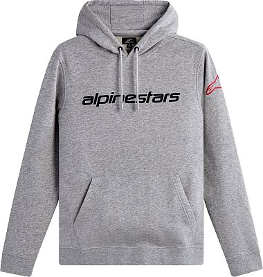 Alpinestars Linear Wordmark V3, Kapuzenpullover - Grau/Schwarz/Rot - S von Alpinestars