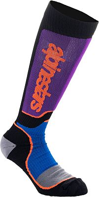 Alpinestars MX Plus, Socken Jugend - Schwarz/Blau/Lila - M/L von Alpinestars