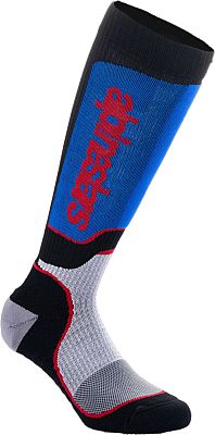 Alpinestars MX Plus, Socken Jugend - Schwarz/Weiß/Blau - M/L von Alpinestars