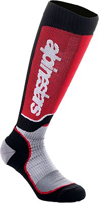 Alpinestars MX Plus, Socken - Schwarz/Grau/Rot - L von Alpinestars