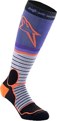 Alpinestars MX Pro V2, Socken - Schwarz/Grau/Lila - L von Alpinestars