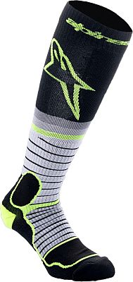 Alpinestars MX Pro V2, Socken - Schwarz/Grau/Neon-Gelb - S von Alpinestars