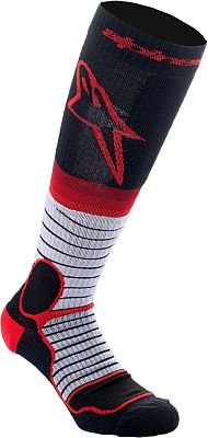 Alpinestars MX Pro V2, Socken - Schwarz/Grau/Rot - S von Alpinestars