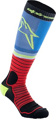 Alpinestars MX Pro V2, Socken - Schwarz/Rot/Hellblau - L von Alpinestars