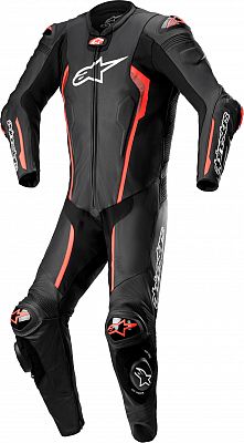 Alpinestars Missile V2, Lederkombi 1tlg. - Schwarz/Neon-Rot - 50 von Alpinestars