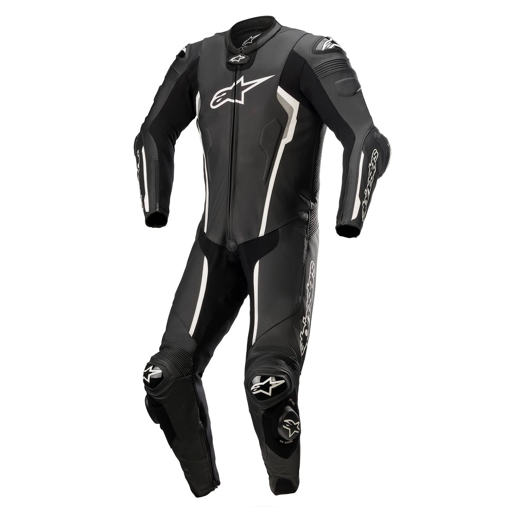 Alpinestars Missile V2 1-Teiler Motorrad Lederkombi (Black/White,54) von Alpinestars