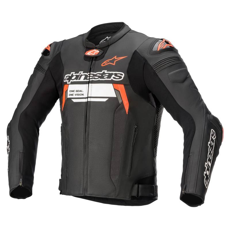 Alpinestars Missile V2 Ignition Motorrad Lederjacke (Black/Red,50) von Alpinestars