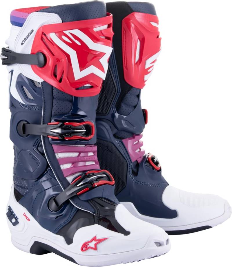 Alpinestars Motocross-Stiefel Tech 10 Supervented Blau Gr. 45.5 von Alpinestars