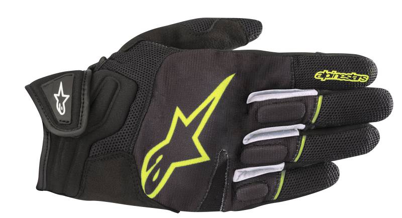 Alpinestars Motorradhandschuhe Atom Gloves Black Yellow Fluo, Schwarz/Gelb, L, 3574018155- L von Alpinestars