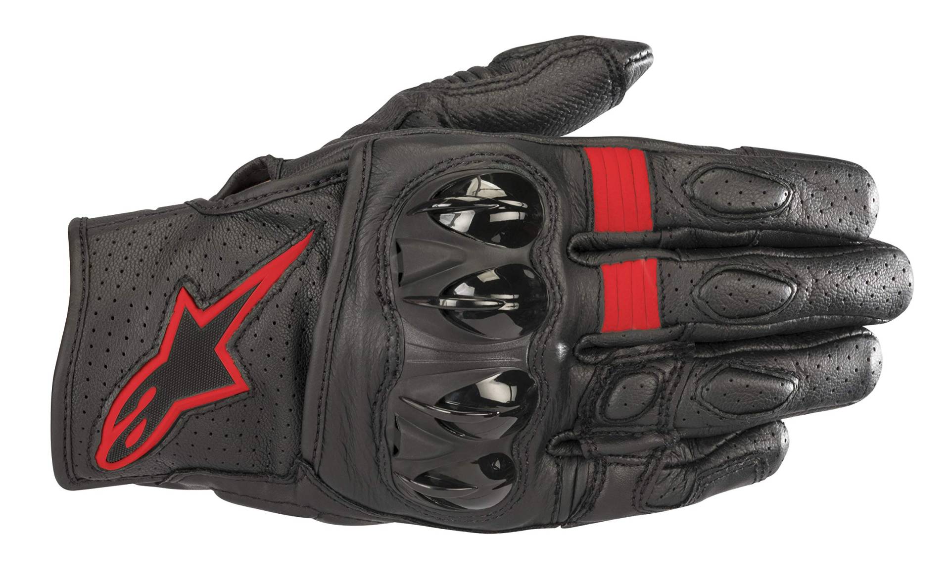 Alpinestars Motorradhandschuhe Celer V2 Gloves Black Red Fluo, Schwarz/Rot, XXL von Alpinestars